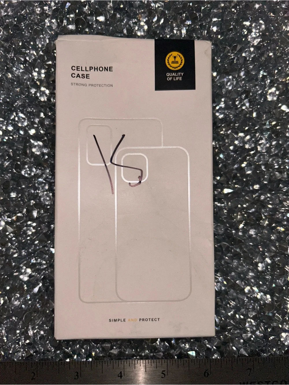 Clear Phone Case with Gold MagSafe Ring iPhone 15